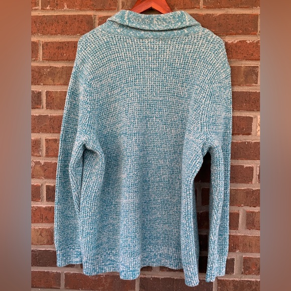 Men’s (XXL) Land’s End Shawl Neck Sweater Dusty Blue IMMACULATE! - Picture 5 of 5
